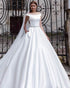Elegant 2018 Satin Wedding Dresses Ball Gown Off The Shoulder Bridal Wedding Gowns Stylish